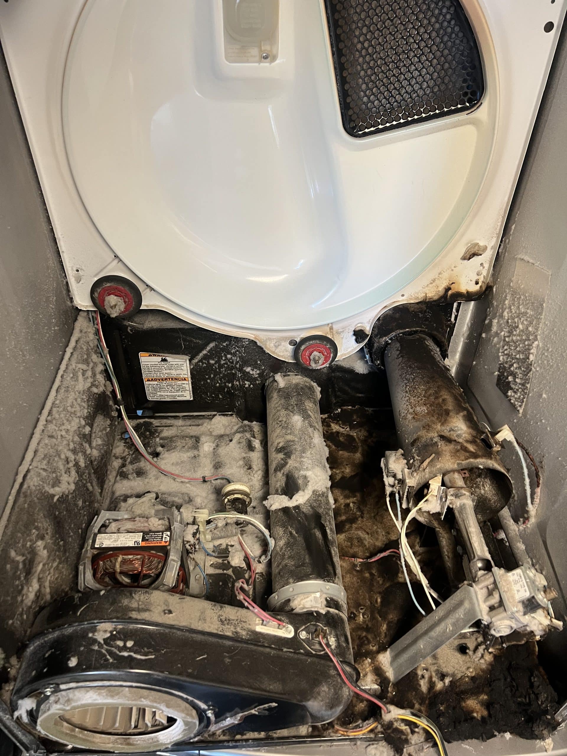 dryer in Topanga caught fire